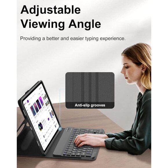 Keyboard Case for Lenovo Tab 10.1 2025 S10/K10C TB311FU 10.1inch Tablet, Wireles - Picture 4 of 7